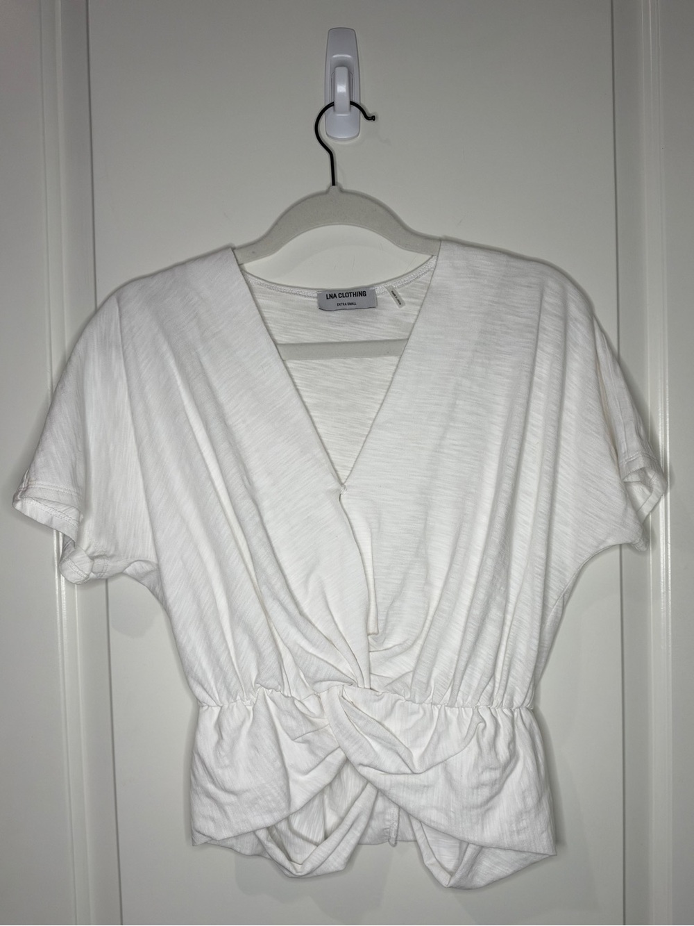 LNA Clothing White Short-Sleeve Top, size XS